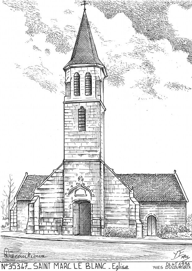 N 35347 - ST MARC LE BLANC - église